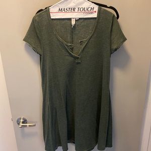 Olive green t shirt dress